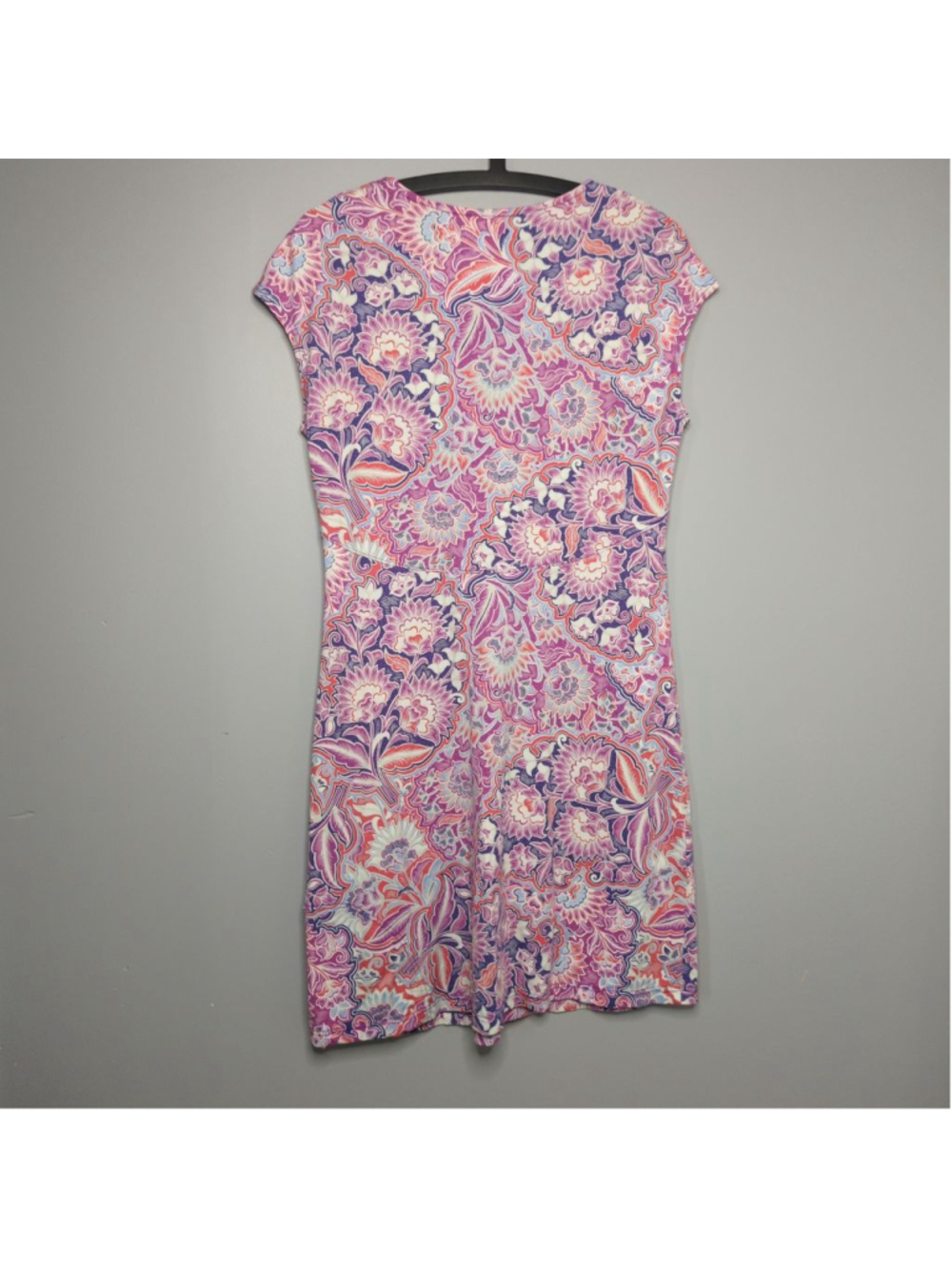 Title Nine Daring Diamalete Tech Dress - M - Purple Floral Paisley Travel - Picture 3 of 16